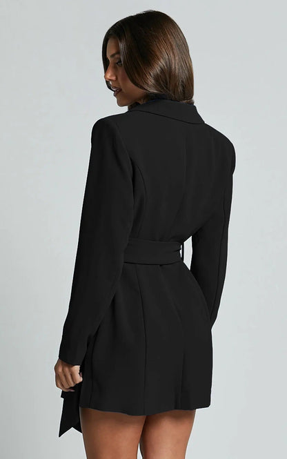 Image of Brenda | Women's V-Neck Wrap Mini Dress