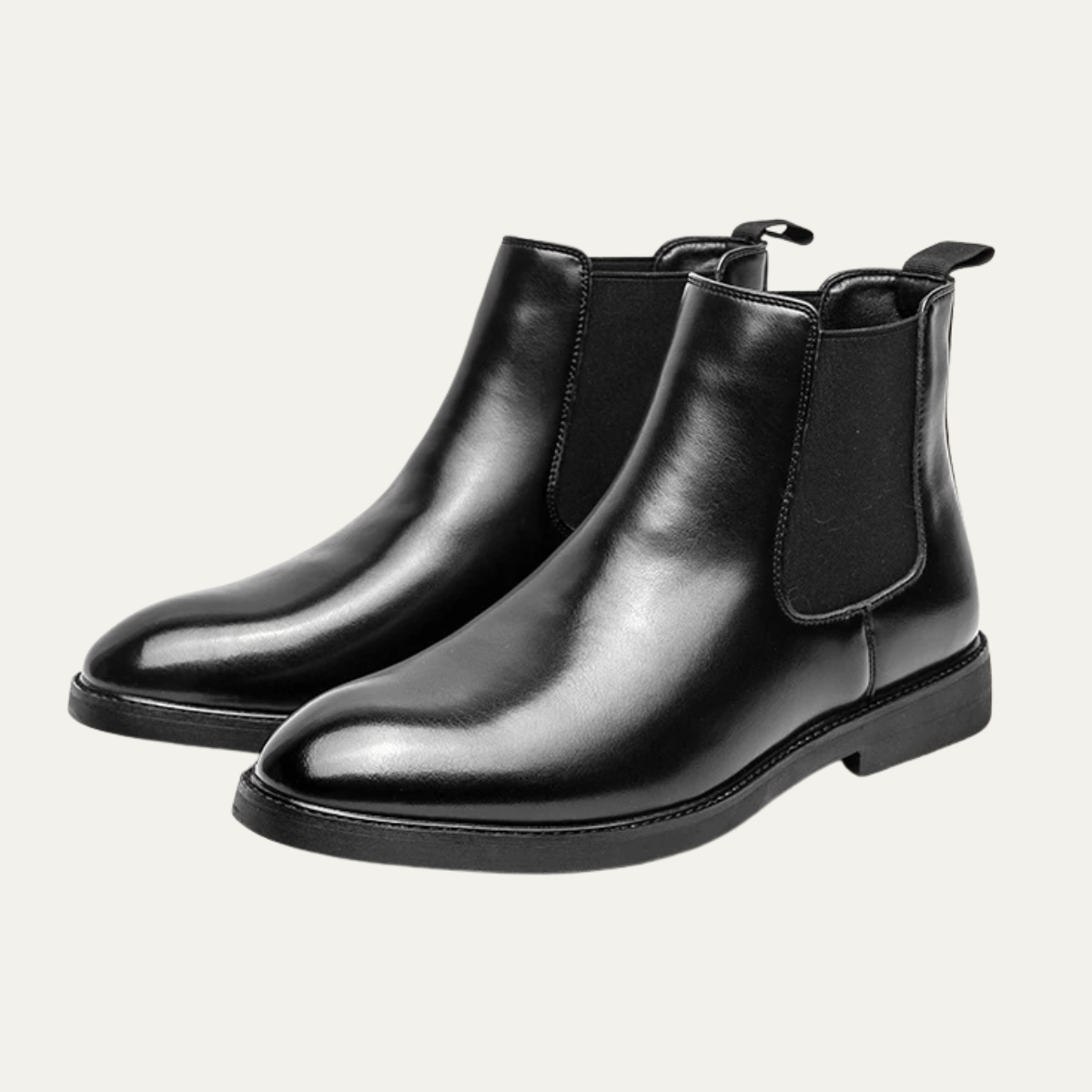 Men's Chelsea Ankle Boots Pointed Toe Black - Fashinoza