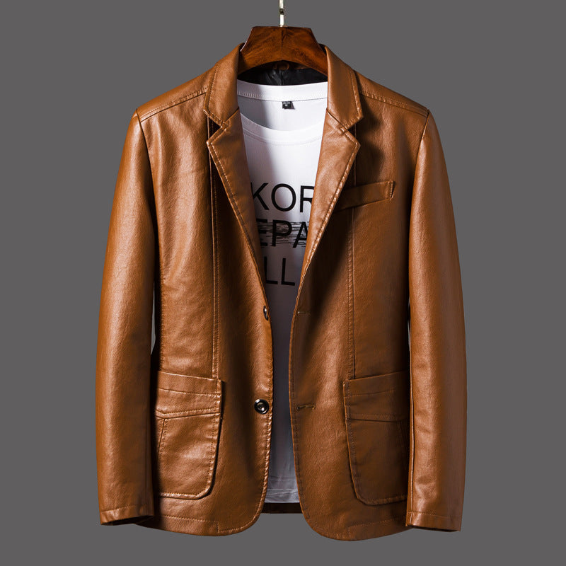 Norris Men's Leather Blazer - 
Fashinoza