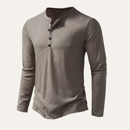 Men's Long Sleeve Cotton Polo Shirt