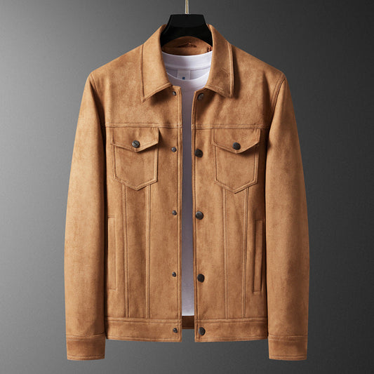 Melot Men's Suede Trucker Jacket - 
Fashinoza
