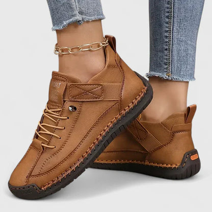 Orthopedic Stitched Strap High-Top Sneakers