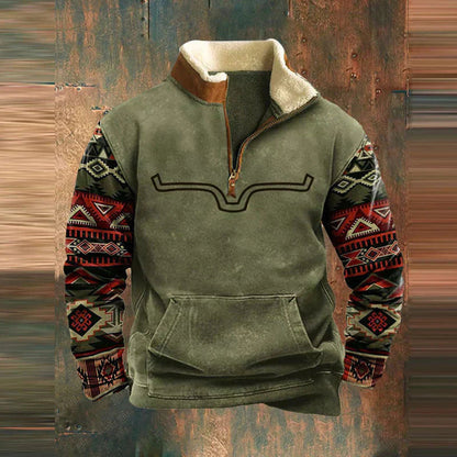 Men's Quarter Zip Pullover Sweater - Fashinoza