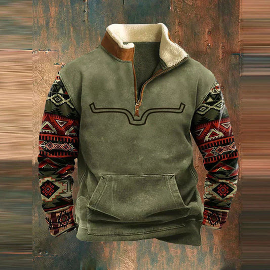 Men's Quarter Zip Pullover Sweater - Fashinoza