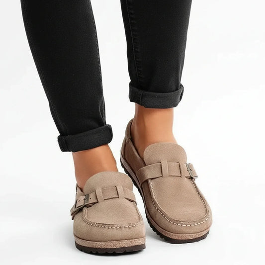 Women's Mule Shoes Buckle Detail - Fashinoza