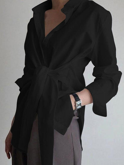 Women's Long Sleeve Button Down Shirt Cotton