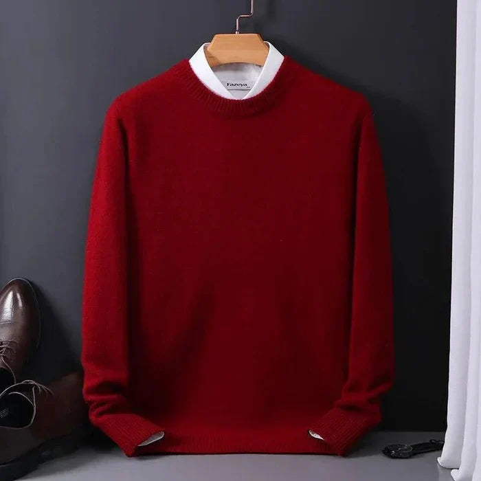 Women's Fine Wool Sweater Relaxed Fit Beige