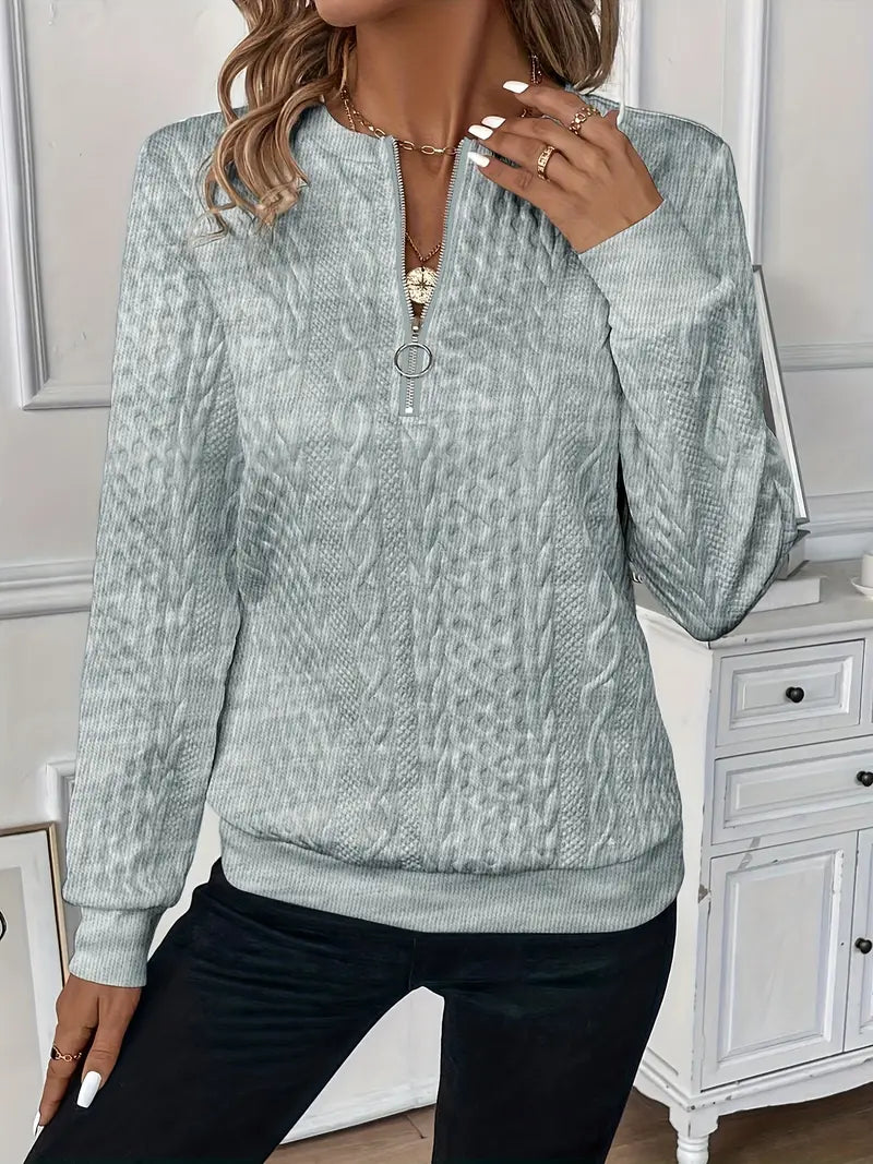 Ashley | Women Spring Zip Up Sweater