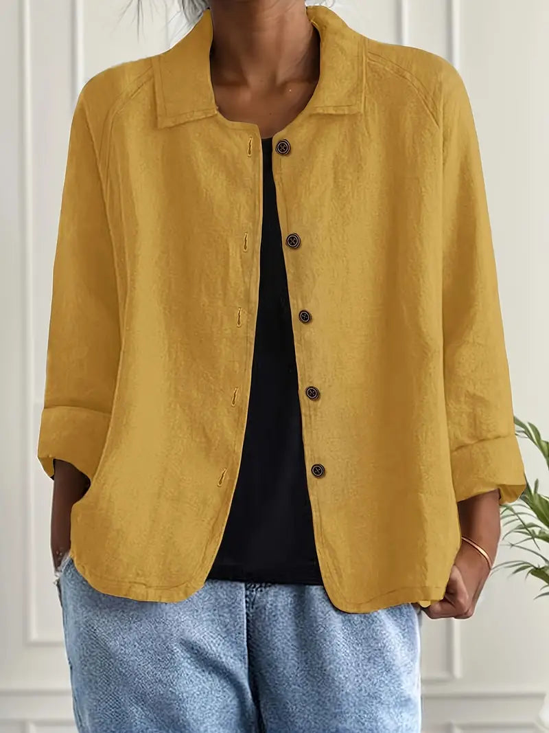 Women's Button-Front Casual Blouse