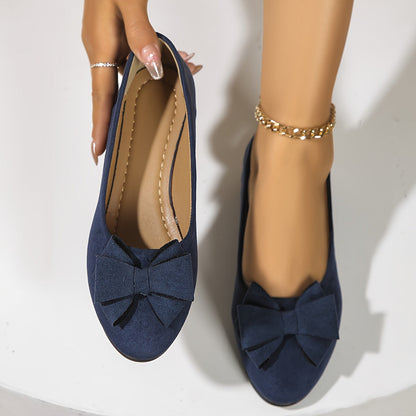 Women's Round Toe Ballet Flats Slip-On Shoes