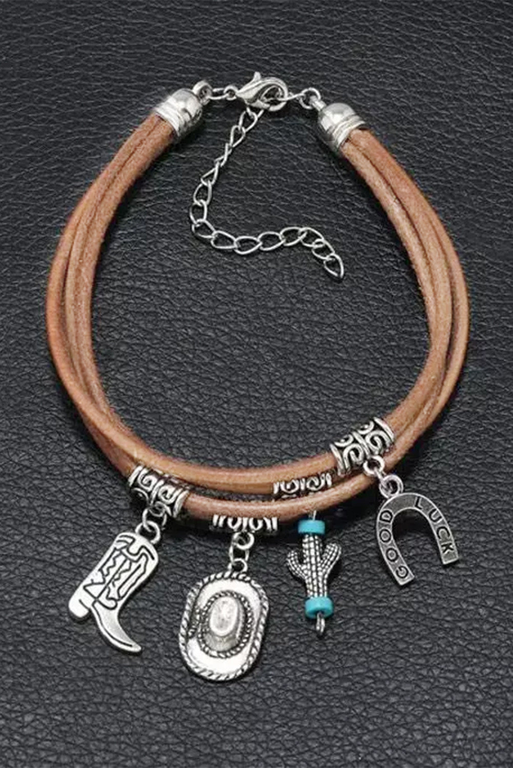 Good Luck Cactus Layered Bracelet