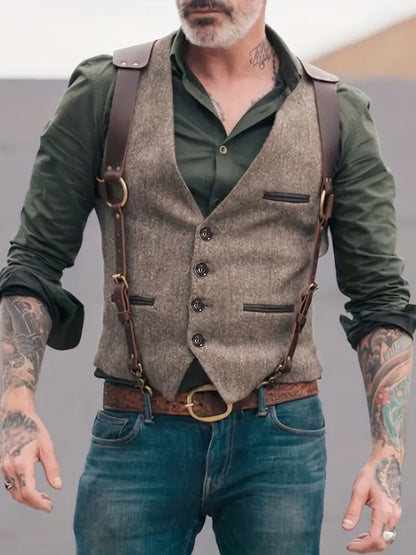 Noah | Men’s Spring Button Front Utility Vest