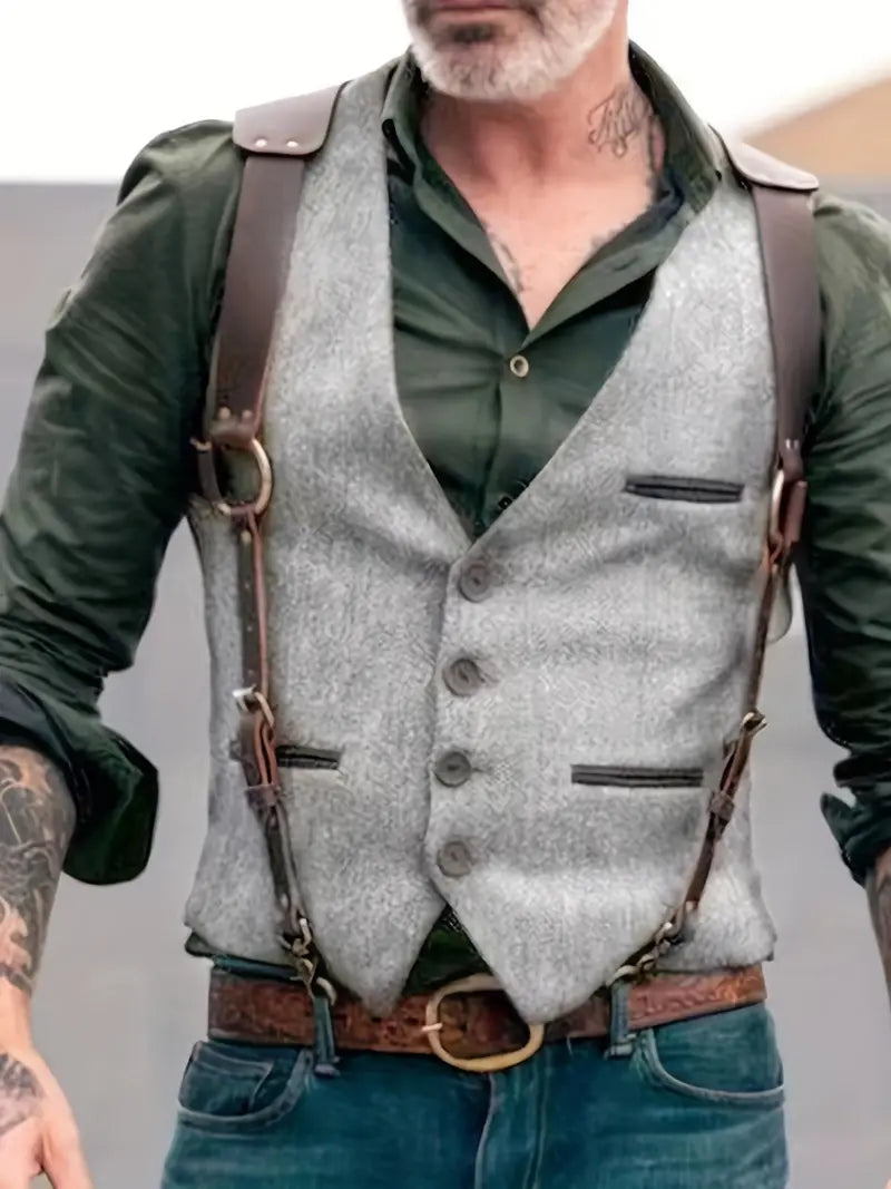 Noah | Men’s Spring Button Front Utility Vest