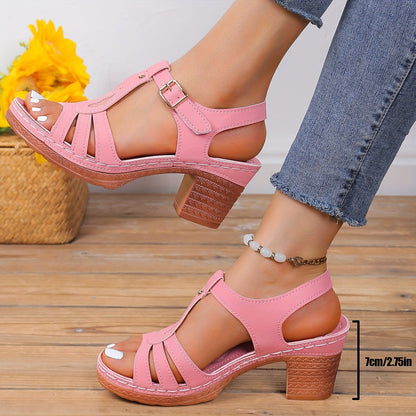 Women's Adjustable Buckle Sandals Cushioned