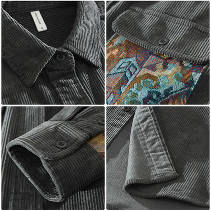 Men's Classic Long Sleeved Shirt Vintage Style