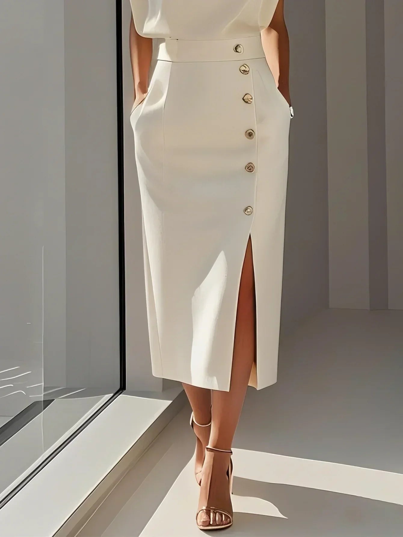 Women's Structured Midi Dress