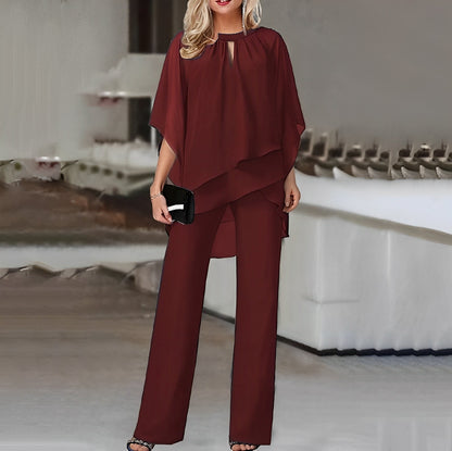 Women's Two-Piece Pant Set Overlay - Fashinoza