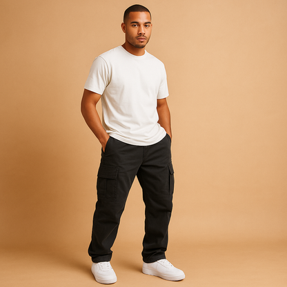 Men's Cargo Pants With Multiple Pockets - 
Fashinoza