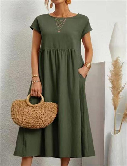 Image of Carmen | Women's A-Line Casual Midi Dress