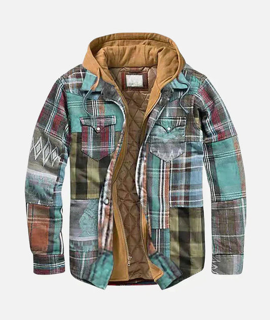 Men's Quilted Hooded Jacket Lined - Fashinoza