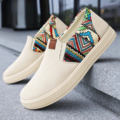 Men's Canvas Slip On Loafers - 
Fashinoza
