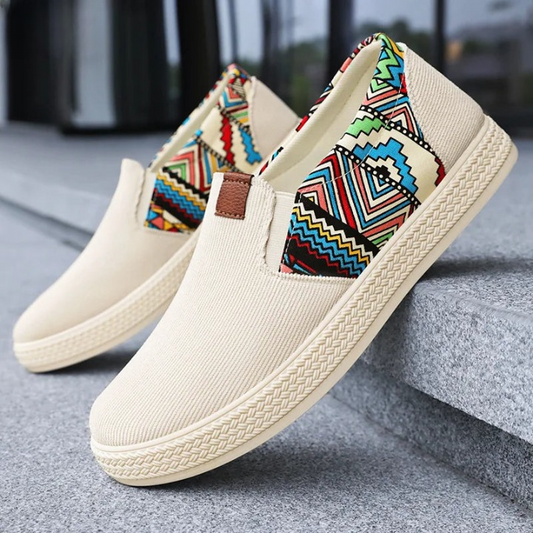 Men's Canvas Slip On Loafers - 
Fashinoza