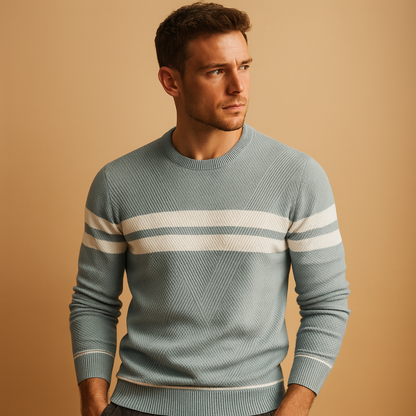 Men's Crew Neck Casual Sweater - 
Fashinoza