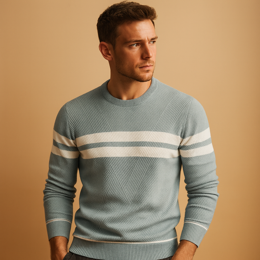 Men's Crew Neck Casual Sweater - 
Fashinoza