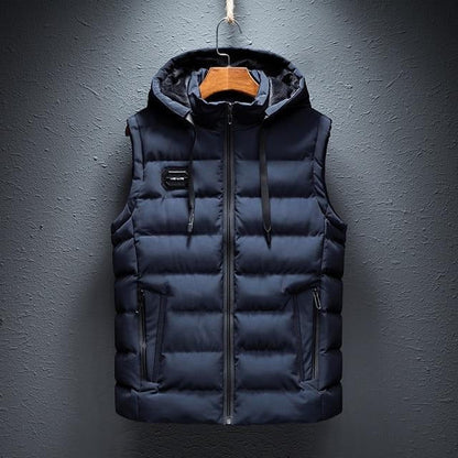 Men's Lightweight Hooded Vest Breathable Core Warmth - Fashinoza