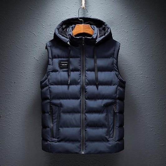 Men's Lightweight Hooded Vest Breathable Core Warmth - Fashinoza