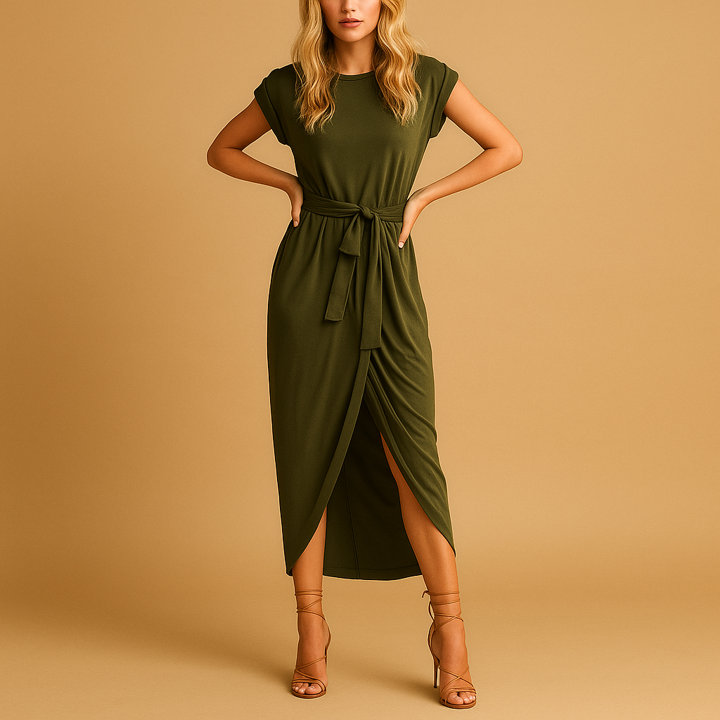 Women's Short Sleeve Casual Summer Dress - 
Fashinoza