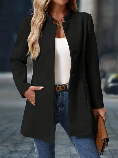 Minimalist Structured Button Coat