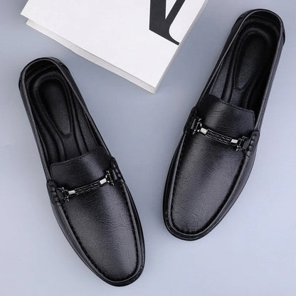 Men's Slip-On Loafers Formal Leather Black