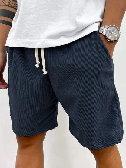 Men's Striped Drawstring Shorts