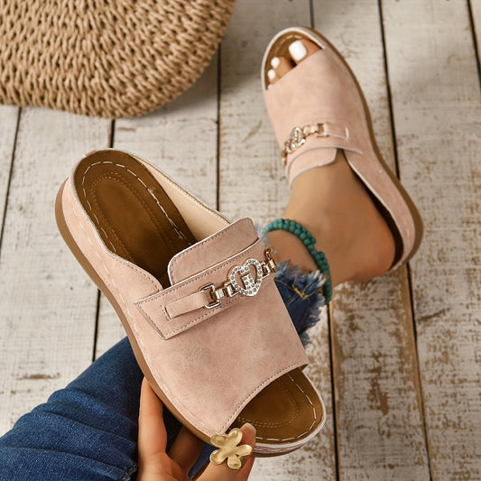 Women's Flat Adjustable Sandals - Fashinoza