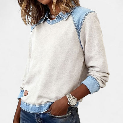 Women's Collared Long Sleeve Sweater