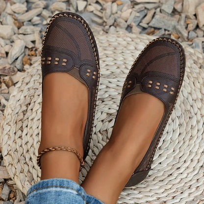 Women's Flat Loafers Slip-On Rounded Toe