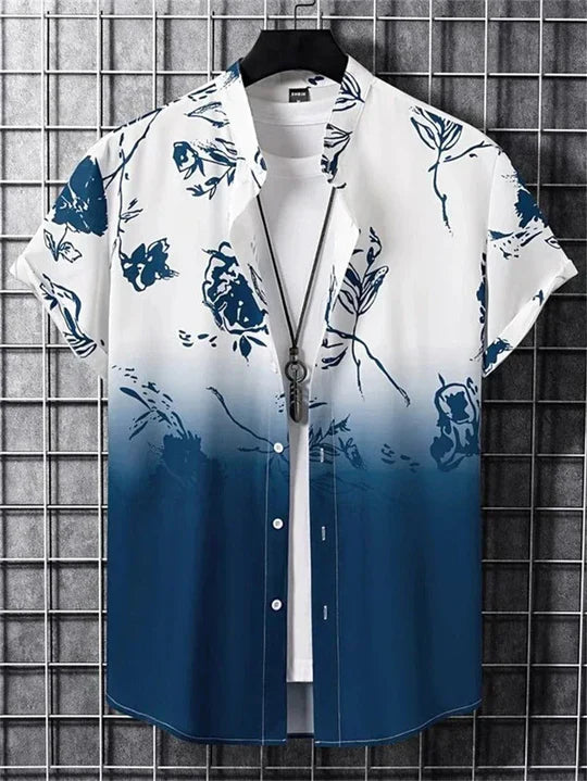 Hawaiian Shirt 3D Flower Print Vibrant Style
