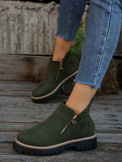 Women’s Orthopedic Ankle Boots with Easy-Zip Support
