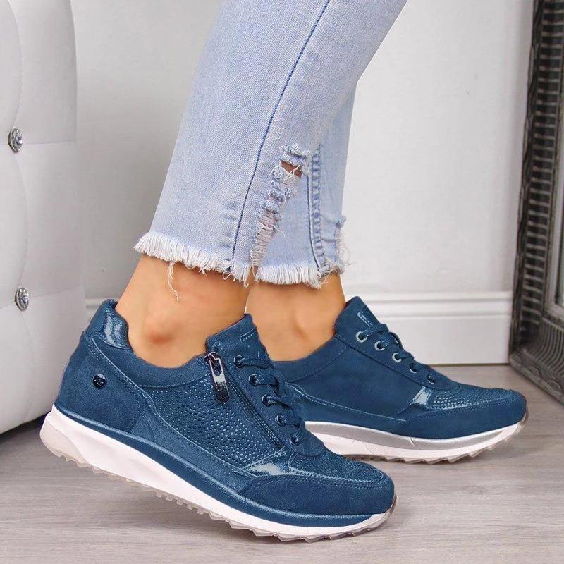 Women's Rhinestone Lace-Up Sneakers
