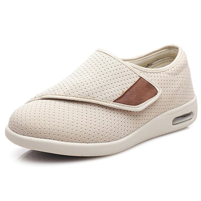 Women's Adjustable Orthopedic Walking Shoes Breathable Canvas Lightweight Slip-On