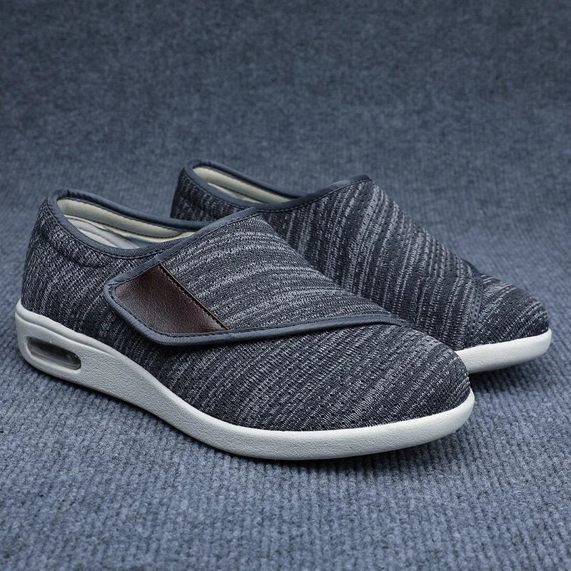 Women's Adjustable Orthopedic Walking Shoes Breathable Canvas Lightweight Slip-On