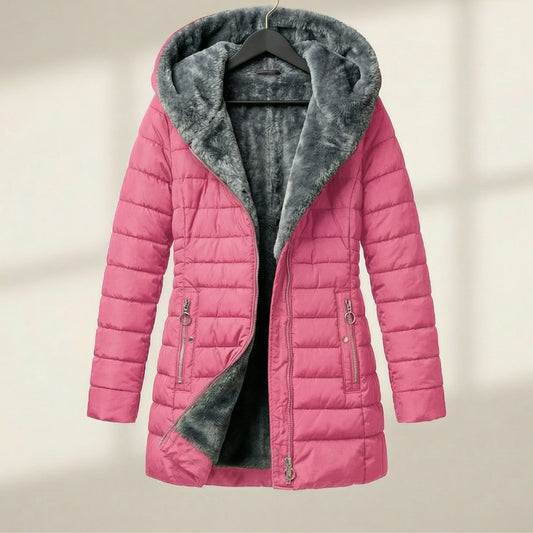 Women's Hooded Puffer Coat - Fashinoza