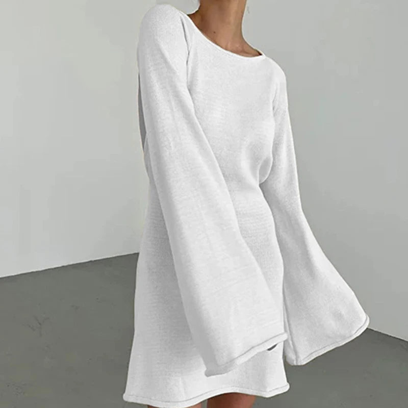 Image of Chelsea | Women's Long Sleeve Backless Mini Dress