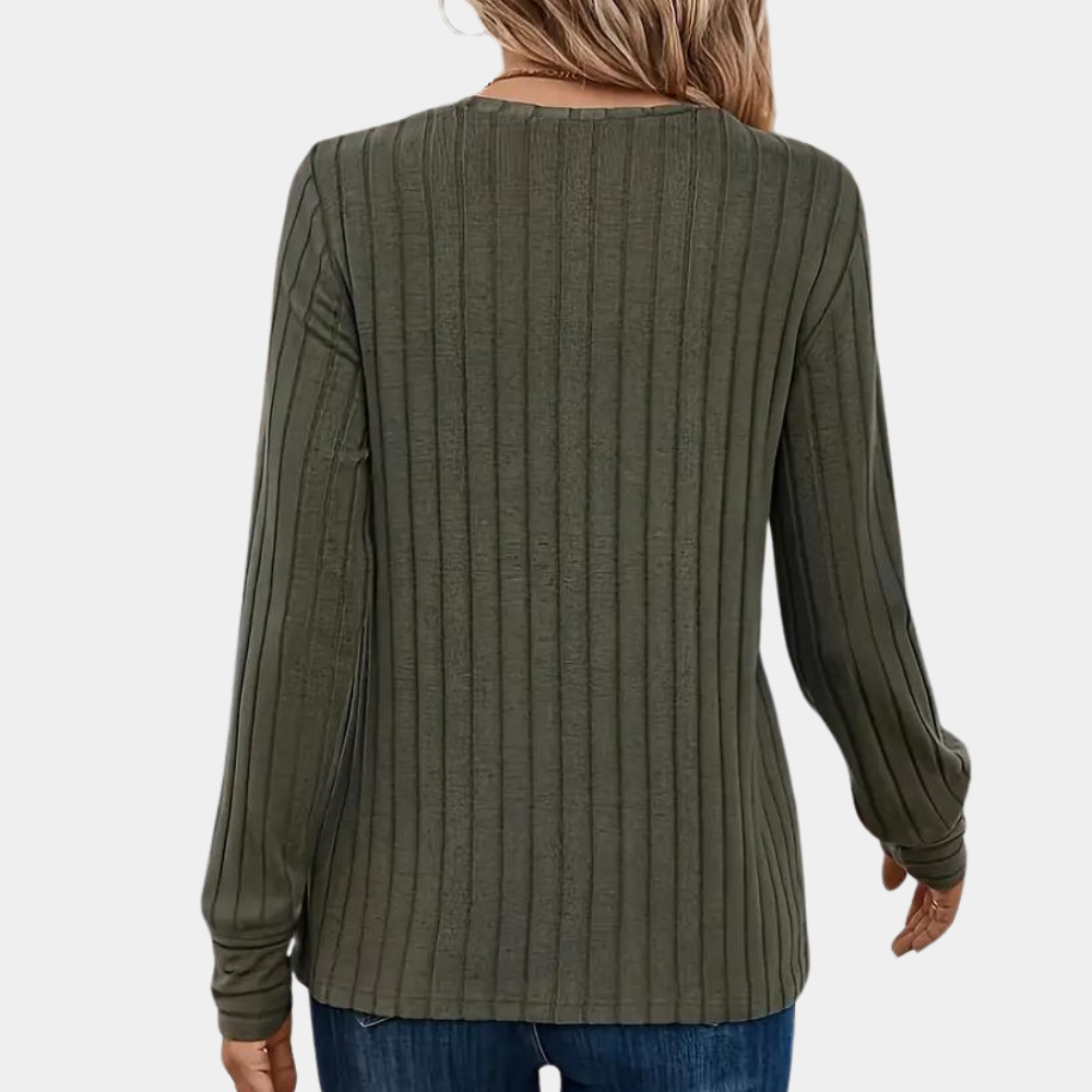 Image of Cheri | Women's Long Sleeve Ribbed T-Shirt