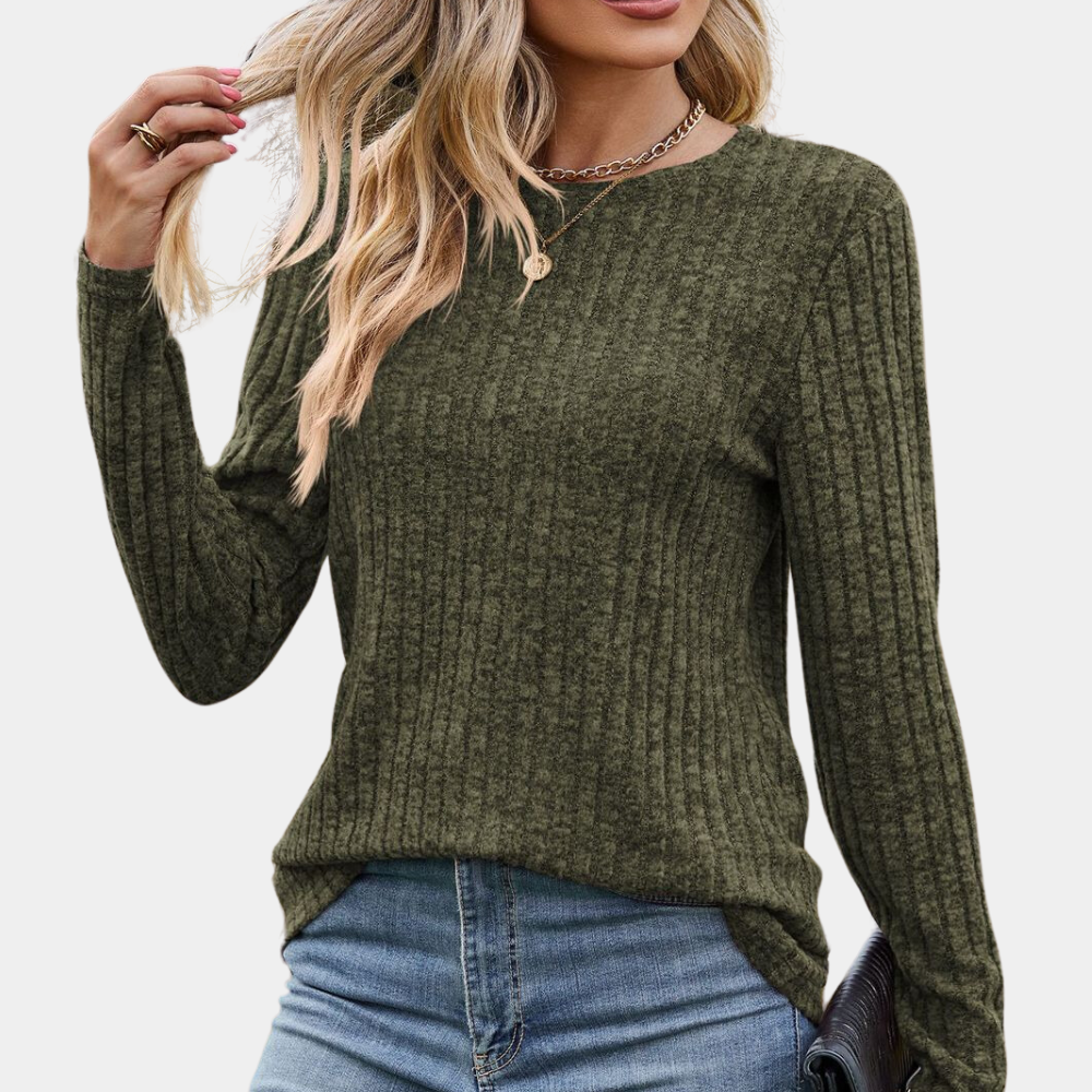 Image of Cheri | Women's Long Sleeve Ribbed T-Shirt
