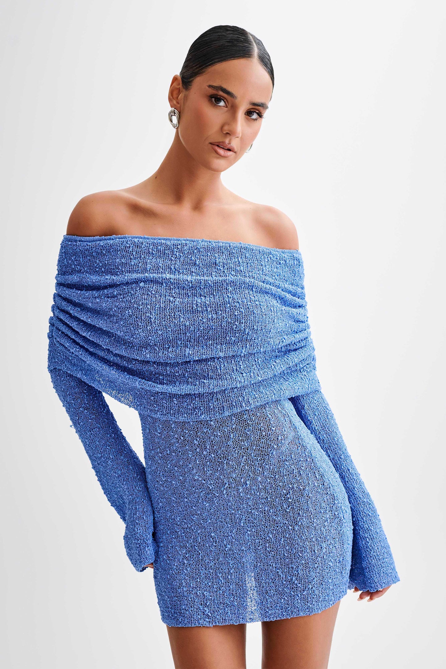 Image of Cheryl | Women's Off-the-Shoulder Bodycon Mini Dress