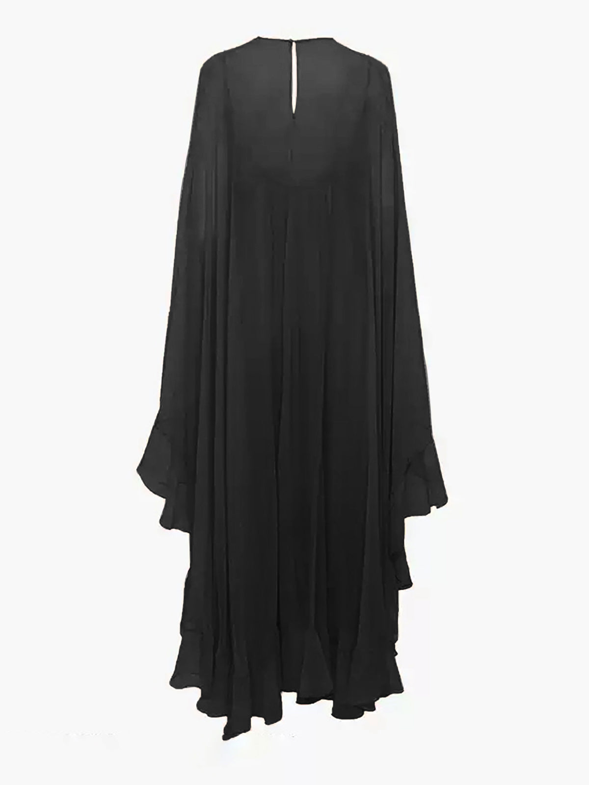 Women's Chiffon Maxi Dress Cape Sleeves