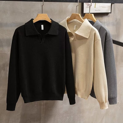 Image of Chris | Men's Collared Pullover Sweater