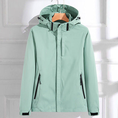 Women's Lightweight Full Zip Hooded Jacket - Fashinoza